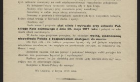 Odezwa "Polacy - kolejarze!" wzywająca kolejarzy do wzięcia udziału w walce wyzwoleńczej.